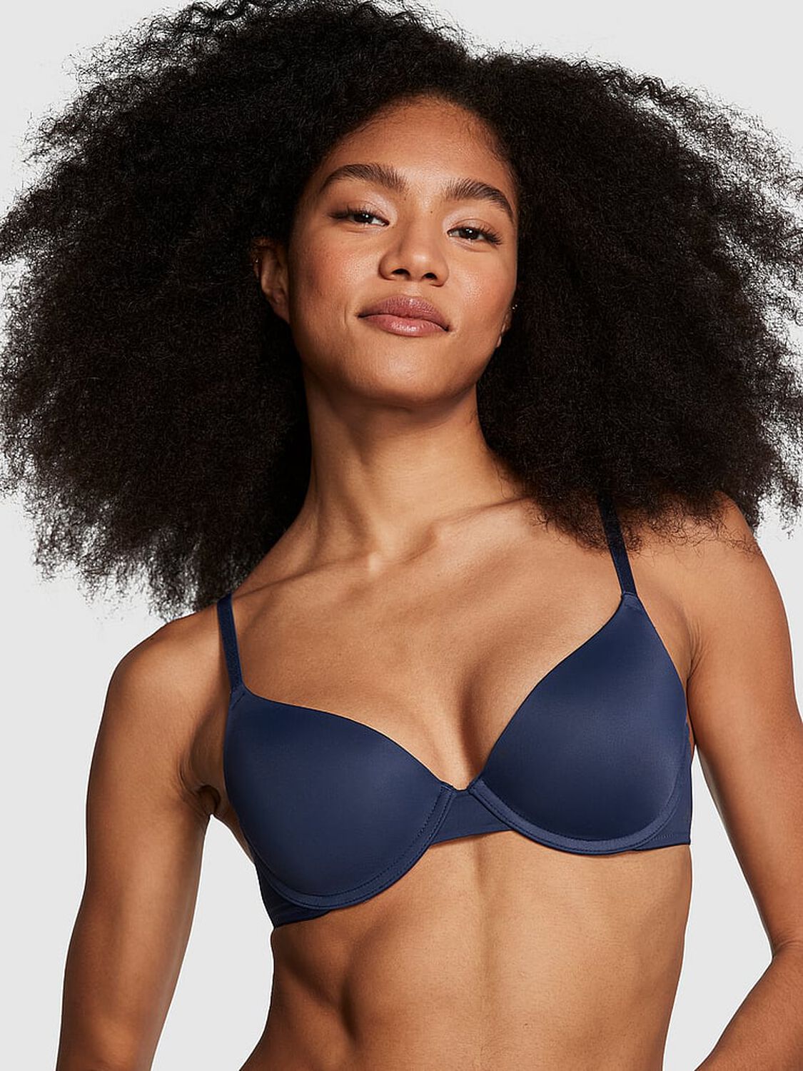 vs Pink Wear Everywhere Wear Everywhere Push-Up Bra Midnight Navy 1 of 3 