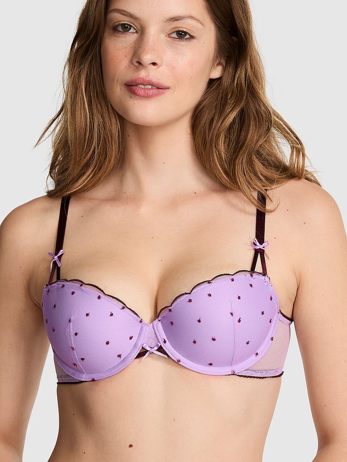 vs Pink PINK Wink&trade; Lightly Lined Balconette Bra Lilac Crush 1 of 3 