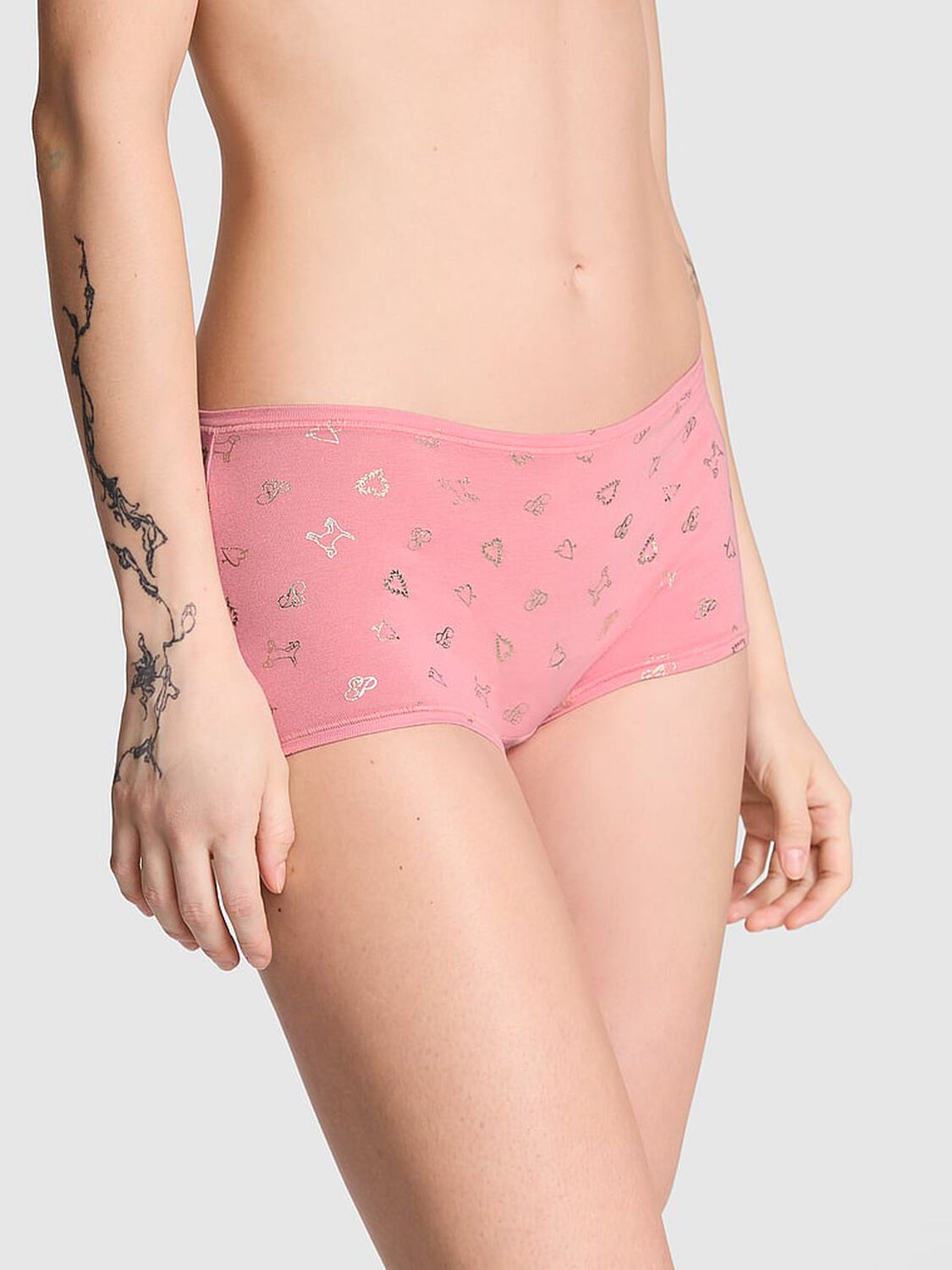 vs Pink Cotton Boyshort Panty 1 of 3 