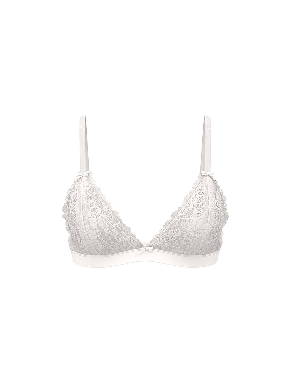 vs Pink Wink PINK Wink&trade; Unlined Triangle Bralette Coconut White 3 of 3 