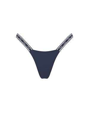 Logo Cotton High-Leg Micro Thong Panty