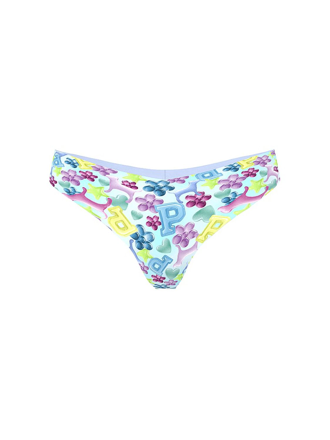 vs Pink No-Show Thong Panty Spray Blue 3 of 3 