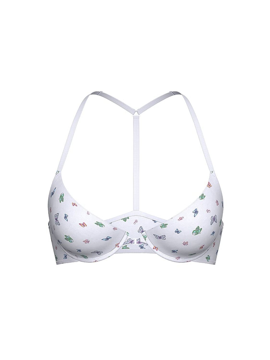 vs Pink Wear Everywhere Wear Everywhere Front-Close Lightly Lined Full Coverage T-Shirt Bra Coconut White 3 of 3 
