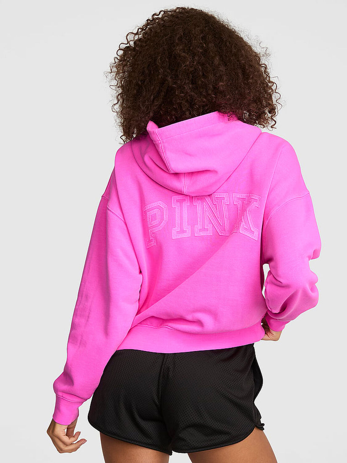 vs Pink Campus Fleece&trade; Half-Zip Hoodie Pink Berry 2 of 3 