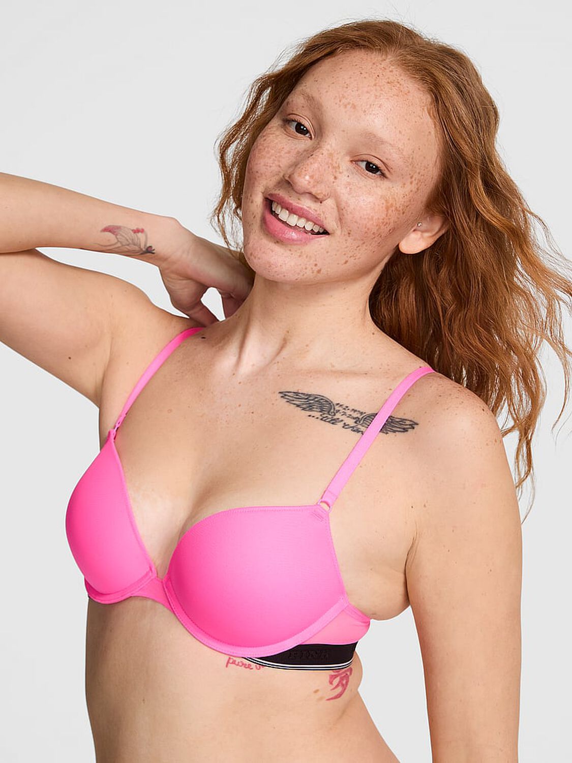 vs Pink Wear Everywhere Wear Everywhere Super Push-Up Bra Radiant Rose 3 of 4 
