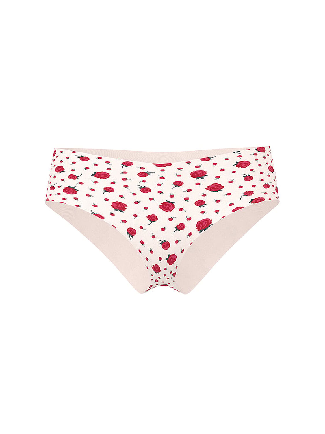 pink Pink No-Show Cheeky Panty Winter White Rose Floral 3 of 3 