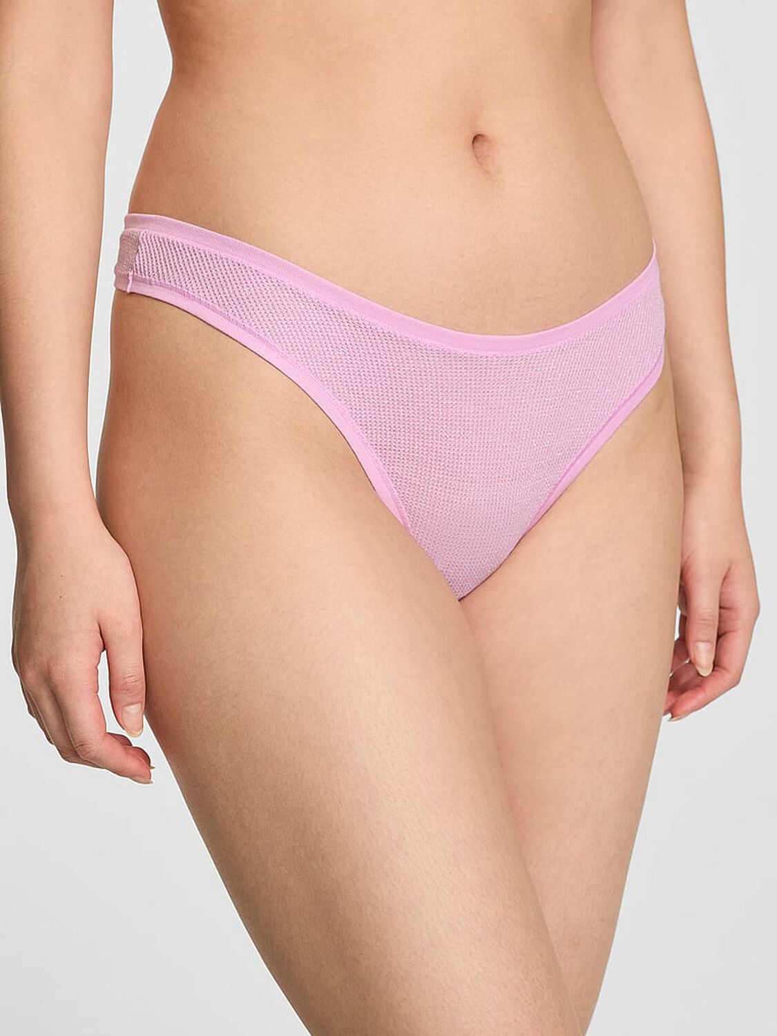 pink Pink Cotton Thong Panty Hushed Lilac 1 of 3 