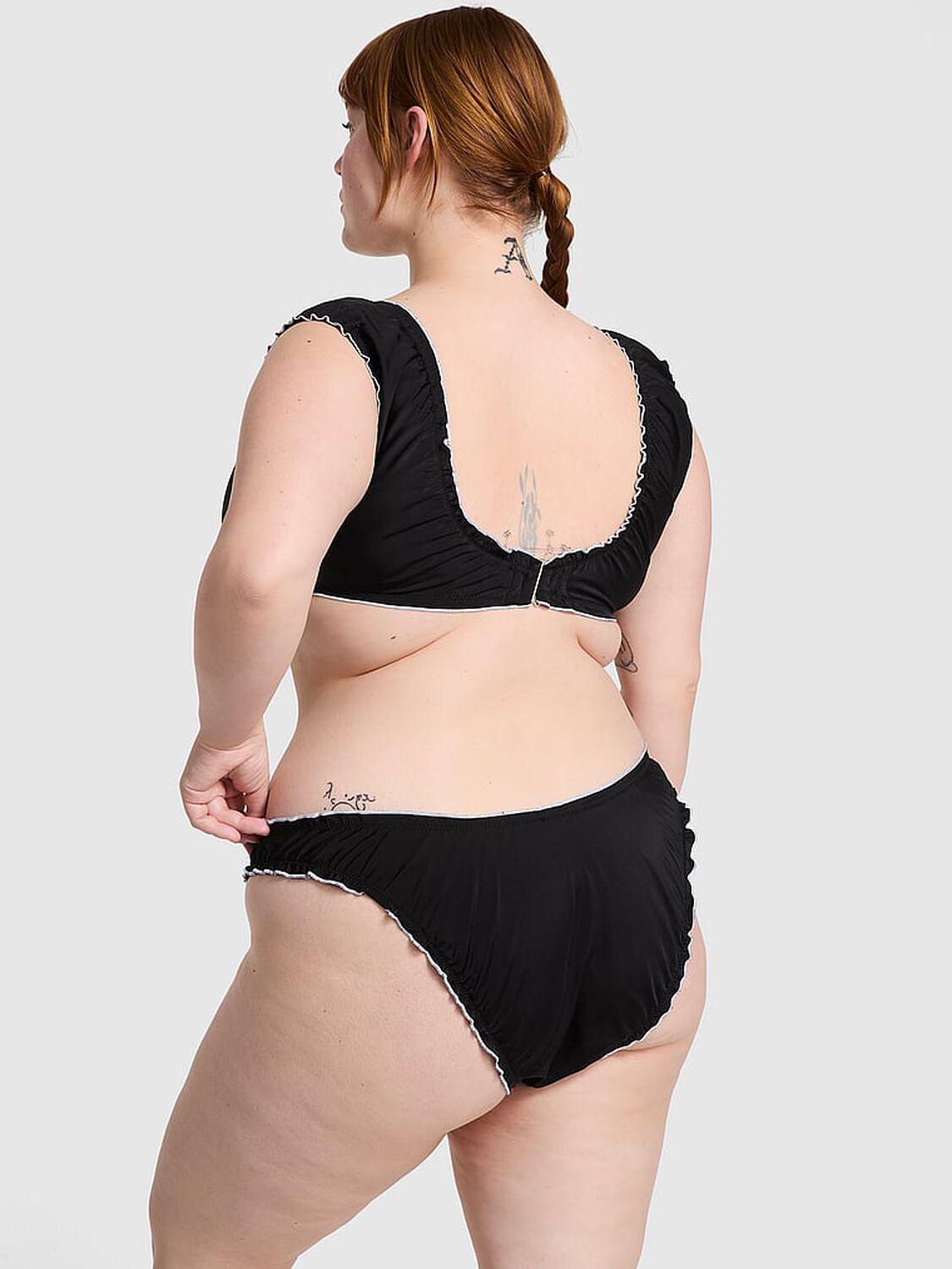 vs Pink By Frankies Bikinis Hudson Cheeky Bikini Bottom Black 1 of 3 