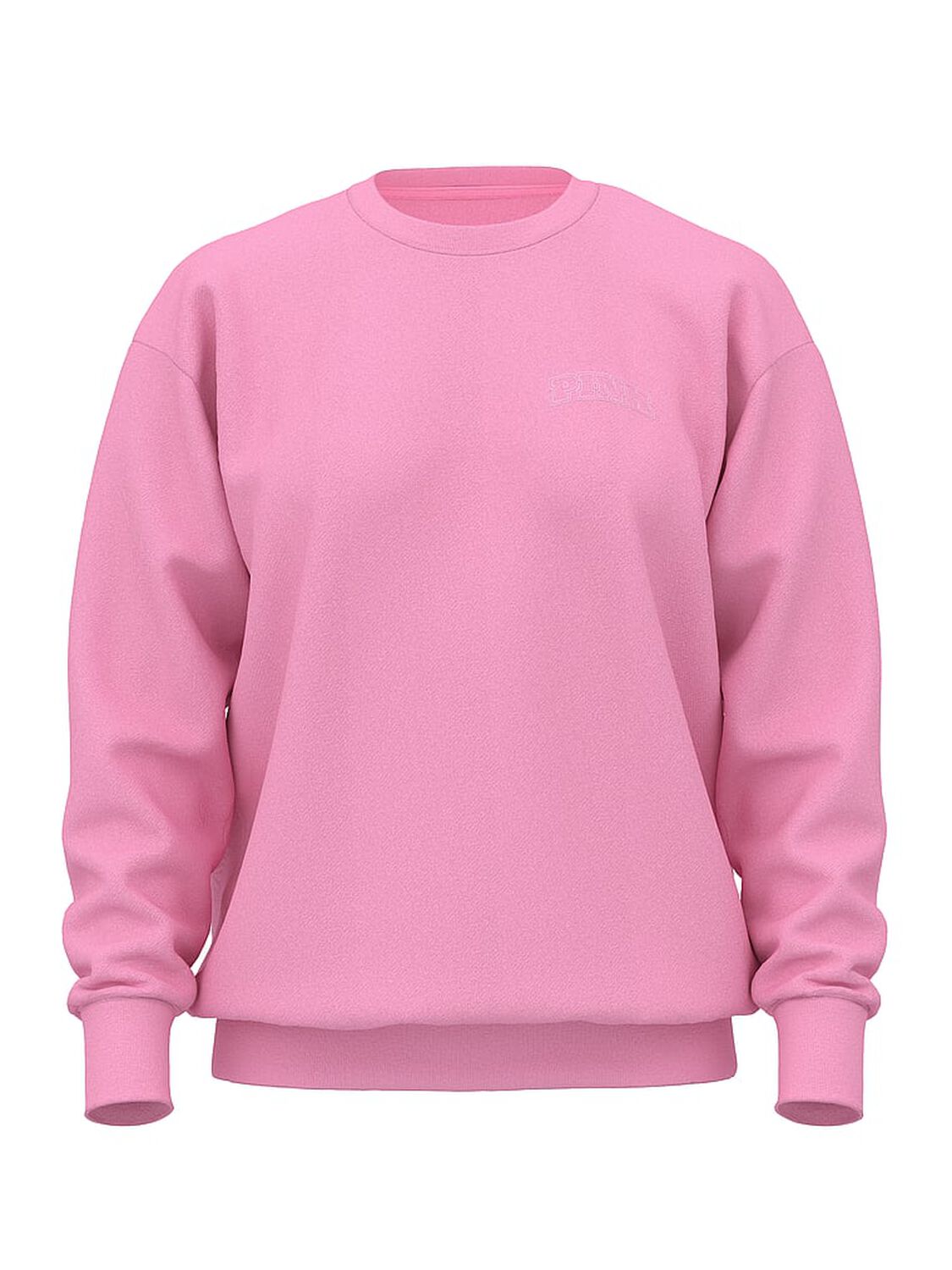 vs Pink Ivy Fleece Oversized Crew Sweatshirt Pink Lollipop 2 of 3 