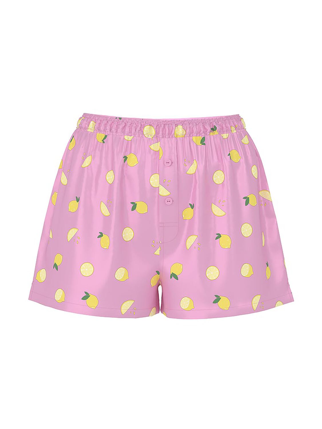 vs Pink Silky Boxy Pajama Shorts Lemon Pink 3 of 4 