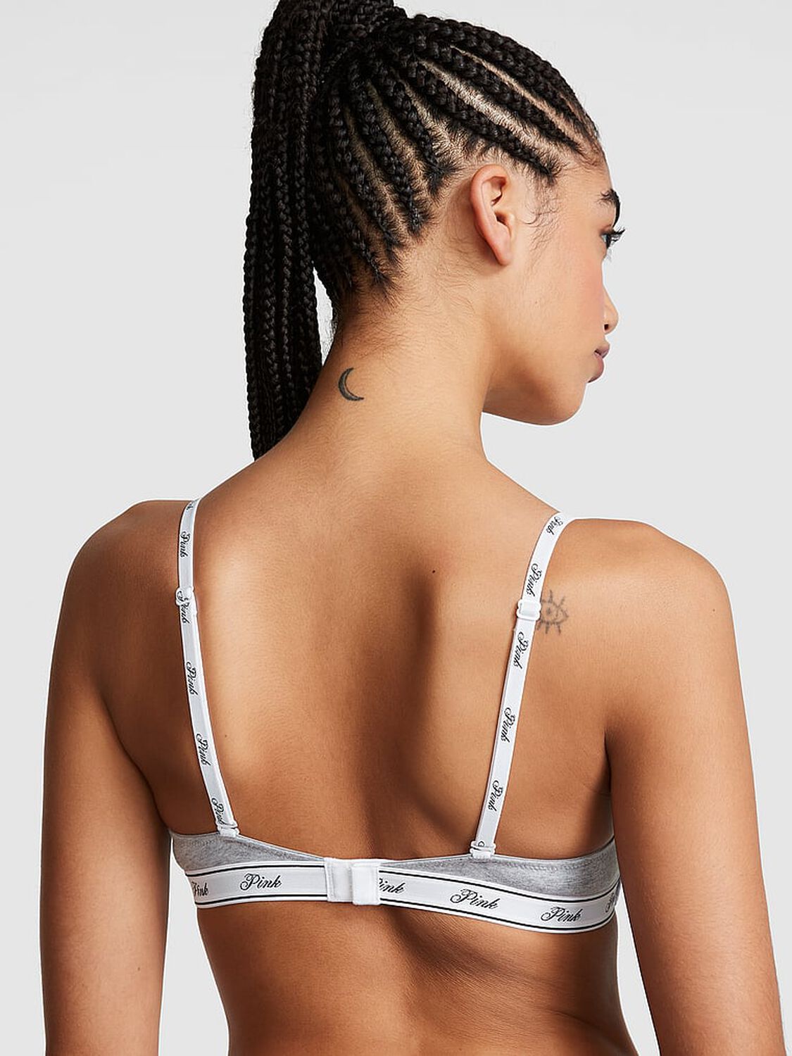 vs Pink Wear Everywhere Wear Everywhere Lightly Lined Wireless Bra Medium Heather Grey 2 of 3 