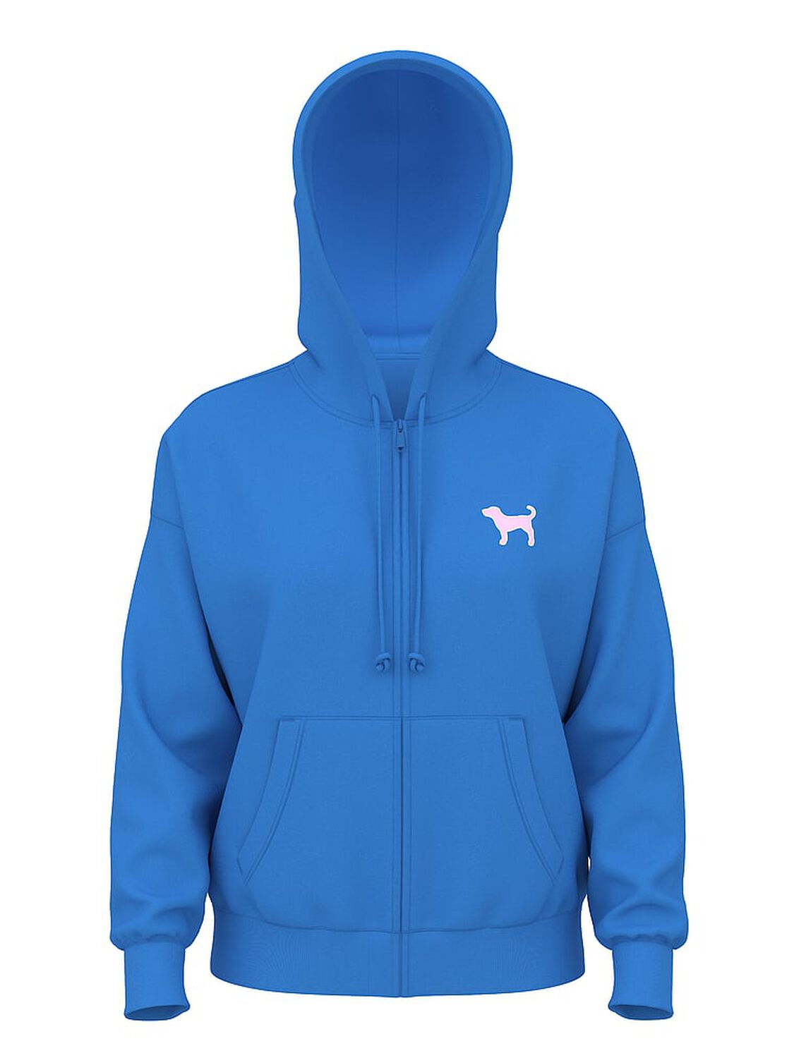 vs Pink Ivy Fleece Campus Full-Zip Hoodie Limited Edition Blue Charge 3 of 3 