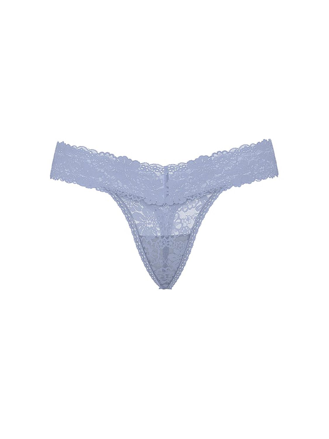 vs Pink Wink Lace Thong Panty Dusty Iris 1 of 3 