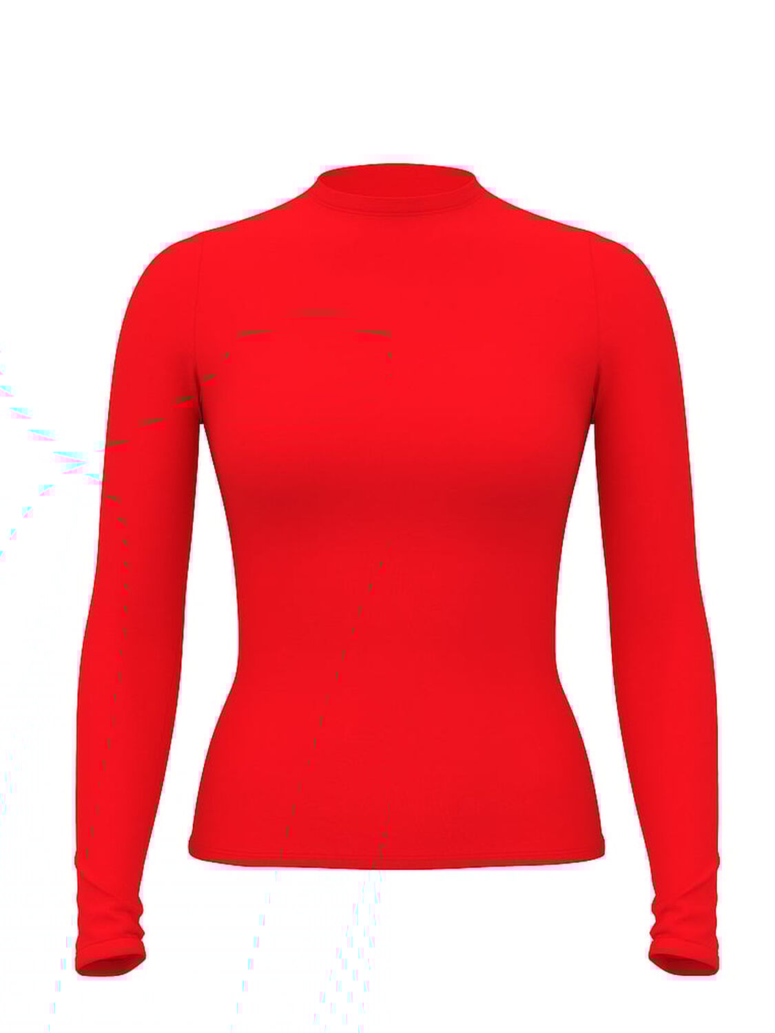 vs Pink Base Stretch Long-Sleeve Tee Bright Vermillion 1 of 2 