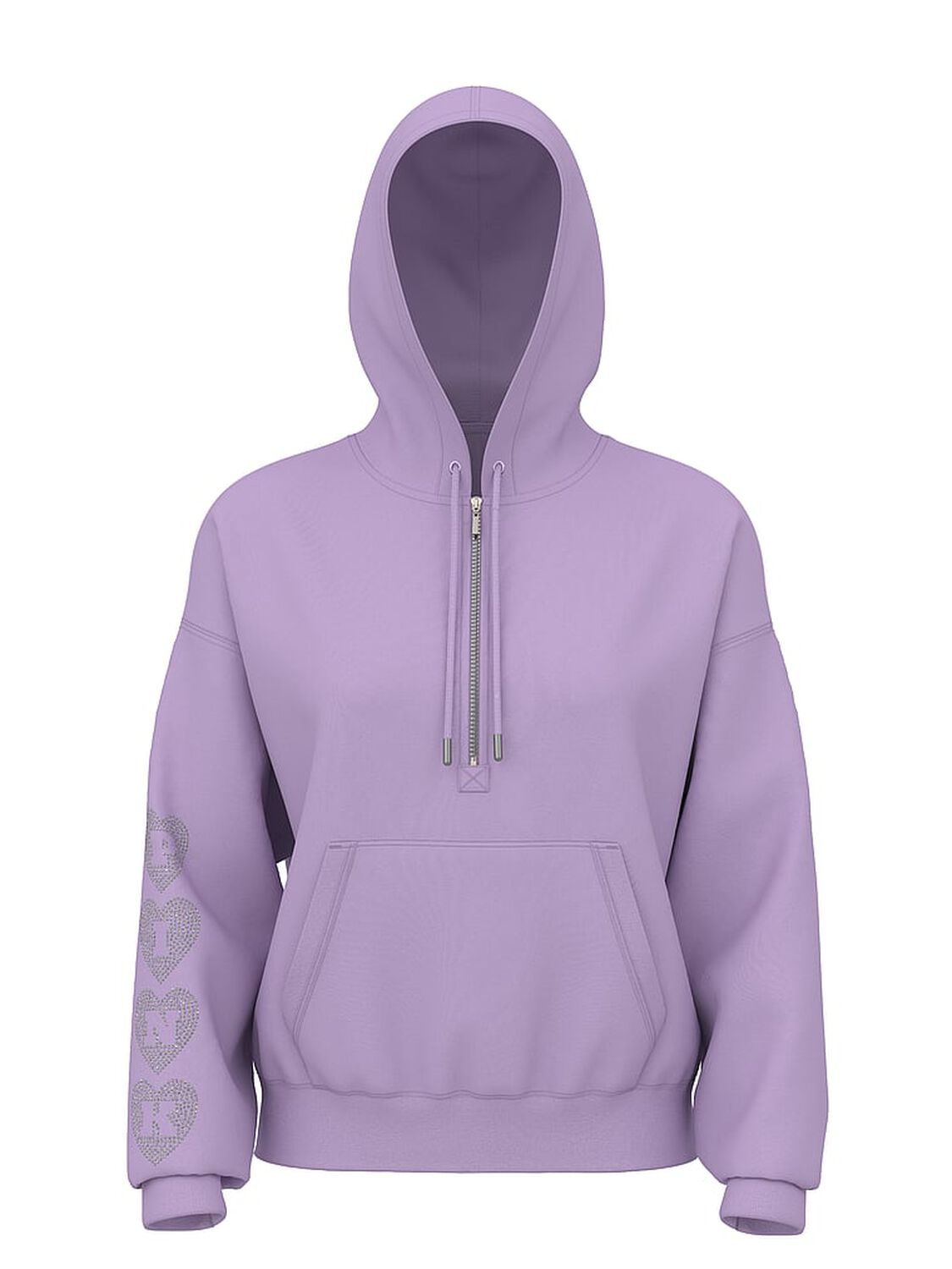 vs Pink Campus Fleece&trade; Half-Zip Hoodie Aster Vday 3 of 3 