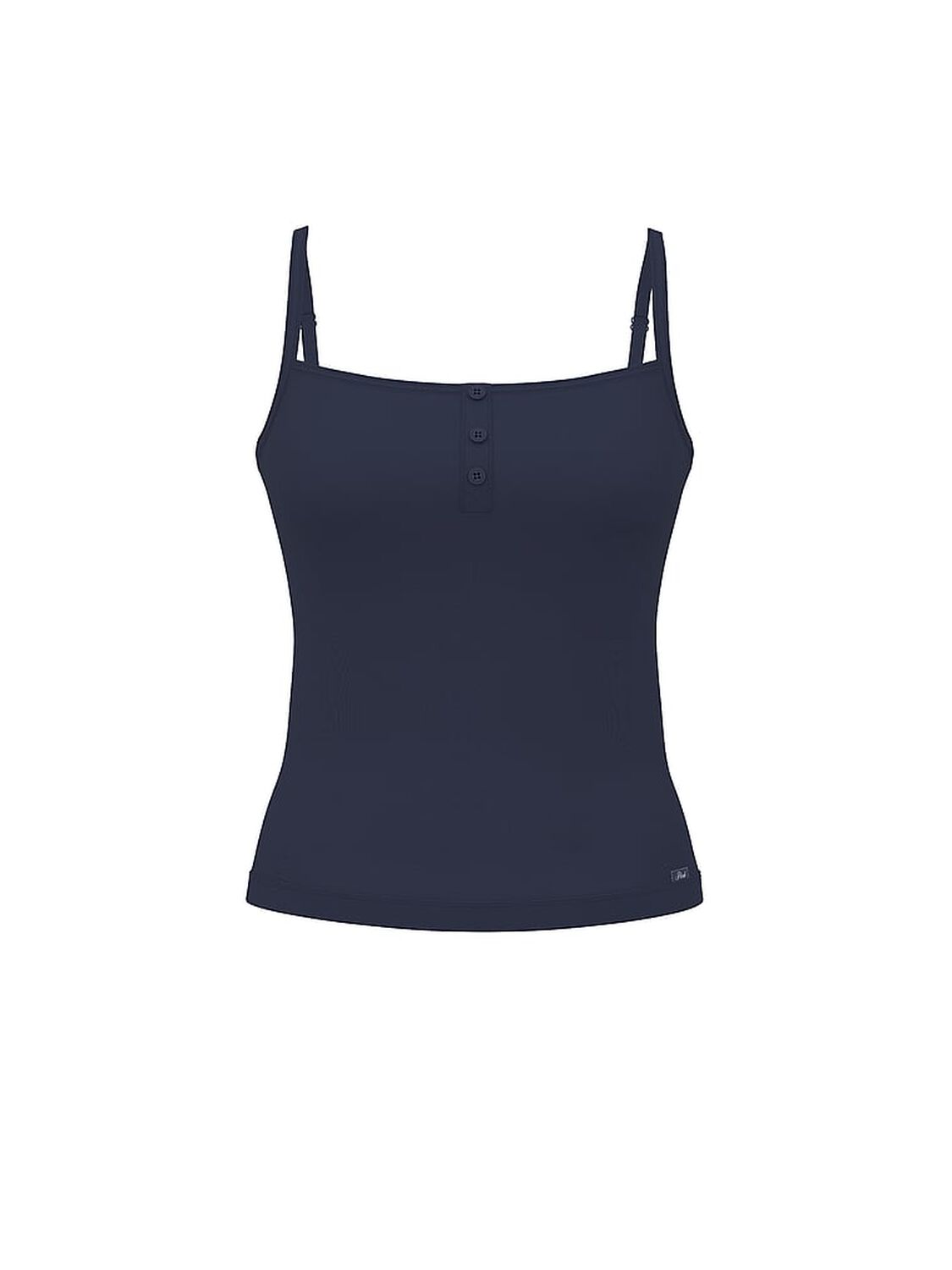 vs Pink Cotton Henley Cami Navy Noir 3 of 3 