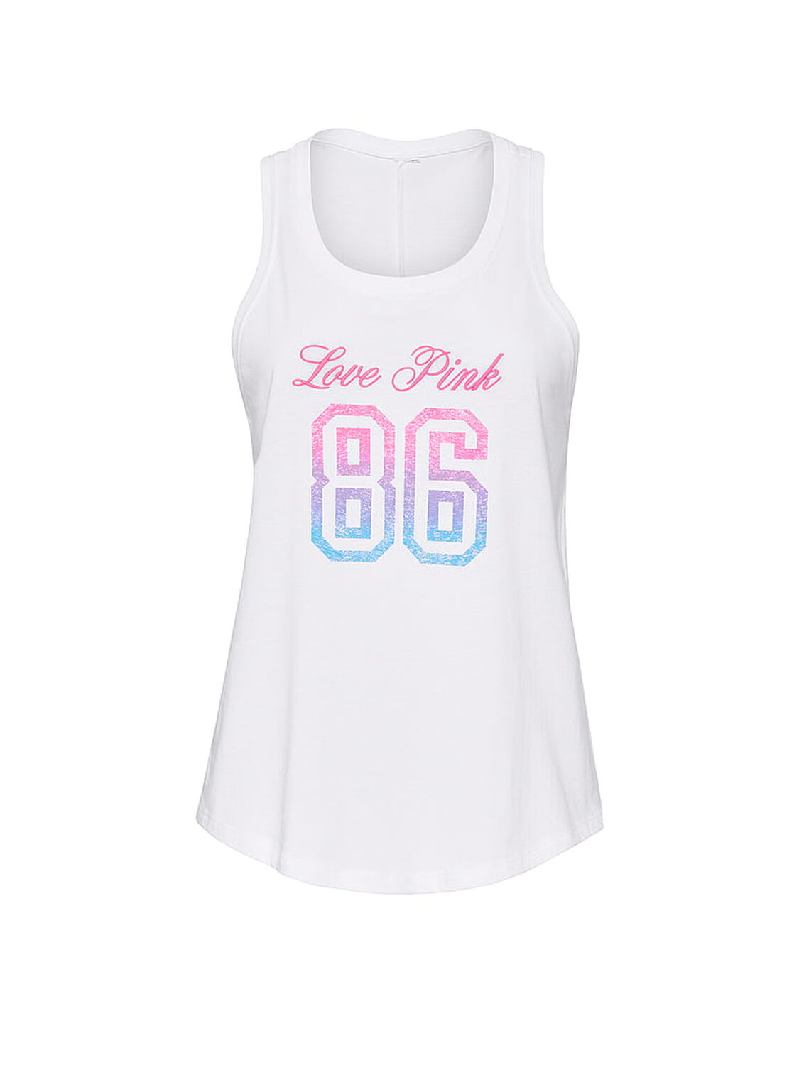 pink Pink Campus Cotton&trade; Tank Top White 3 of 3 