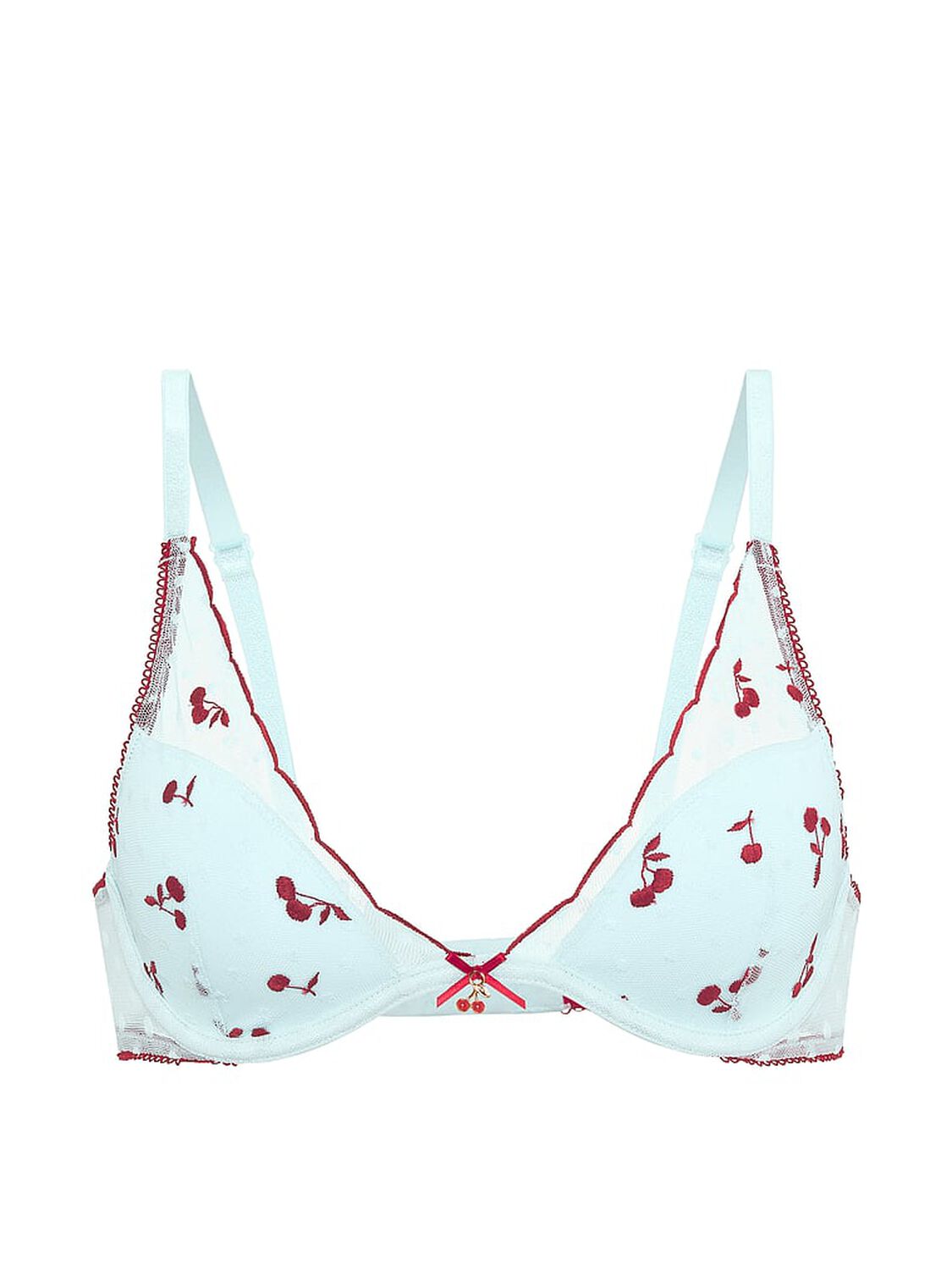 vs Pink PINK Wink&trade; Lightly Lined Plunge Bra Spray Blue 3 of 3 