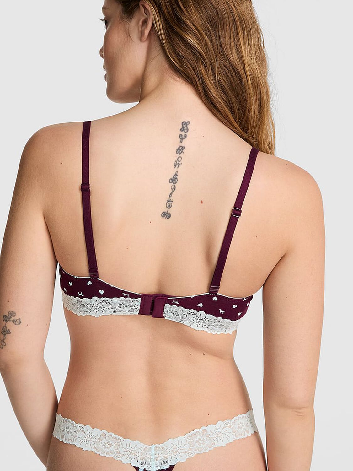 vs Pink Wear Everywhere&trade; Push-Up Bra Wild Rose Heart & Dog Print 2 of 4 