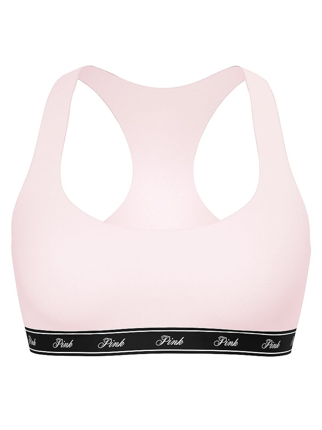 vs Pink Bralettes & Bra Tops Logo Cotton Racerback Bralette Pink Tulip 3 of 3 