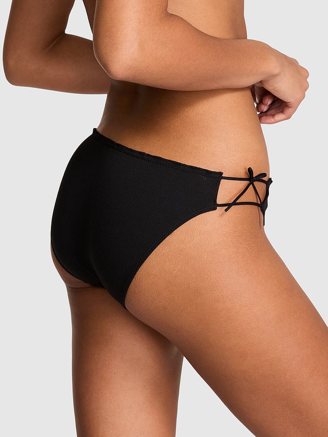 vs Pink Cotton Bikini Panty Black 2 of 3 