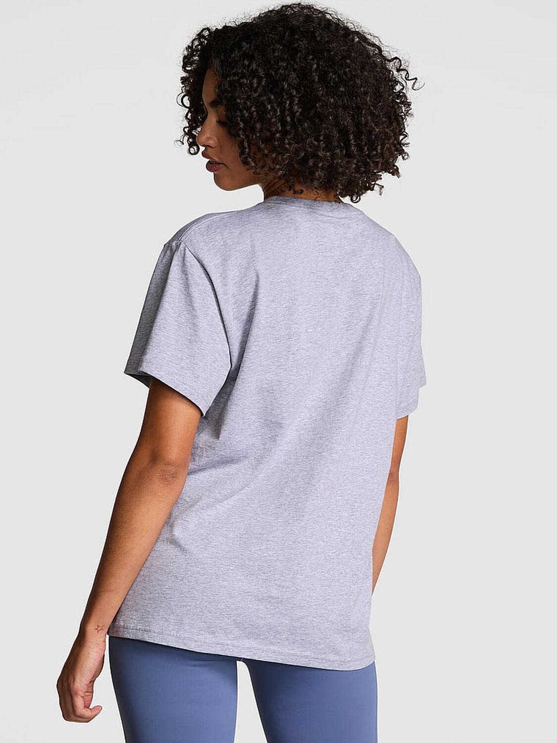 vs Pink Campus Cotton Tee Medium Heather Grey Shine 2 of 3 