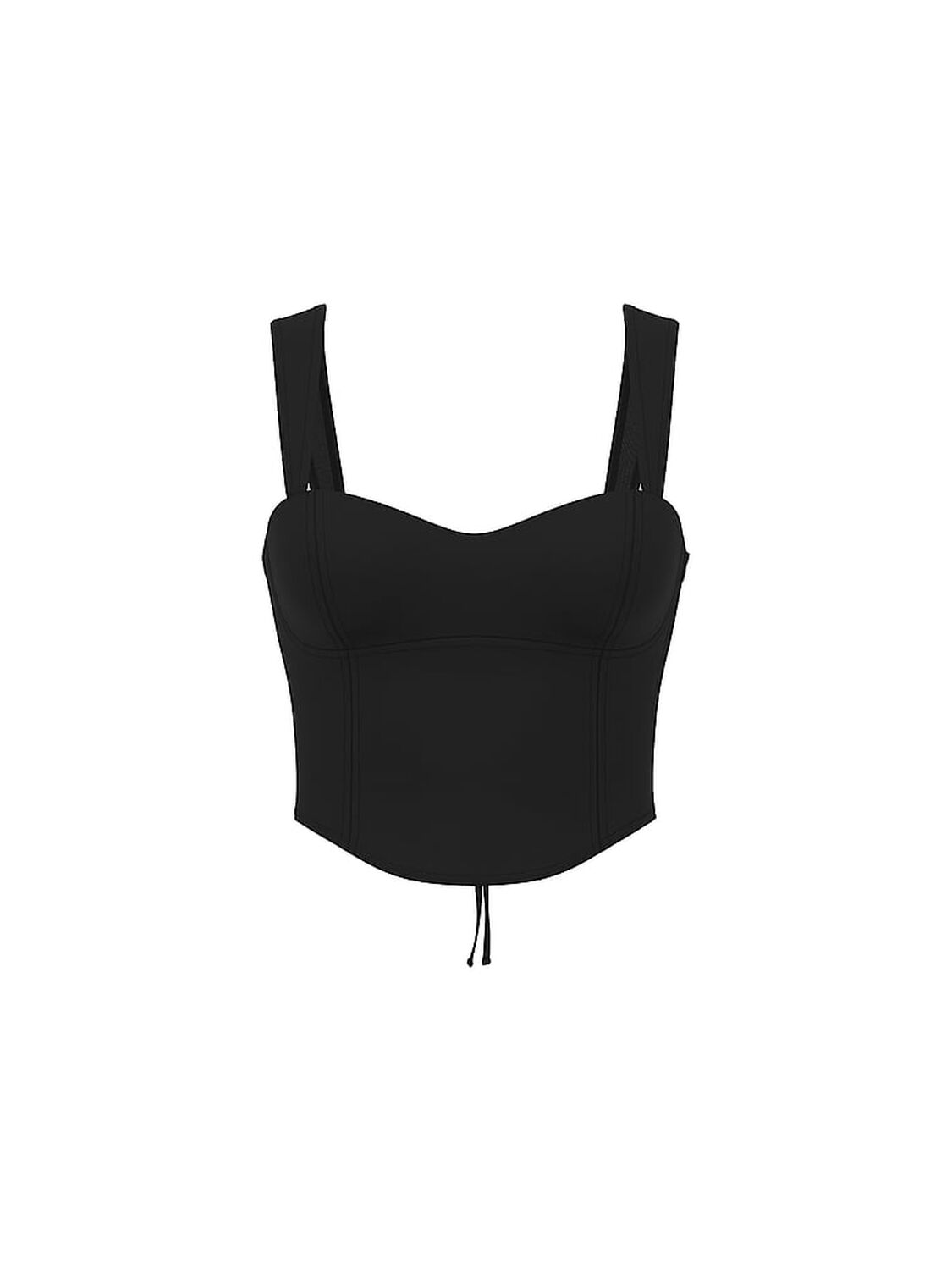 vs Pink Lace-Up Corset Top Pure Black 3 of 3 