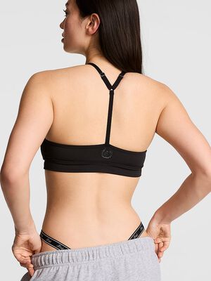 PINK Relay&trade; Ruched Plunge Sports Bra