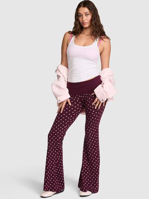 All-Day Cotton&trade; Foldover Super Flare Leggings