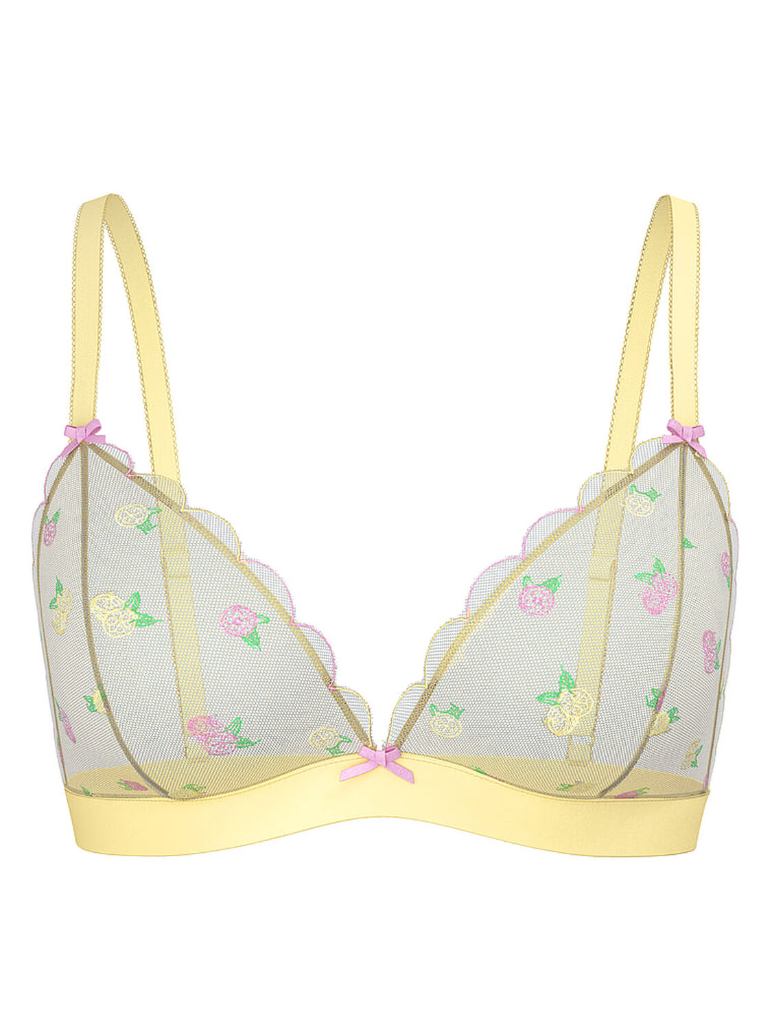 vs Pink Bralettes & Bra Tops Wink Triangle Bralette Mellow Yellow 2 of 3 