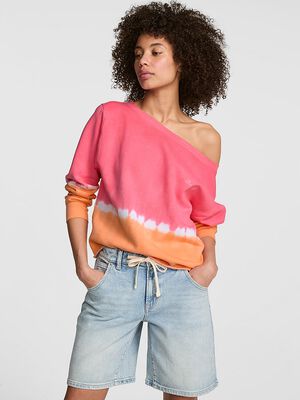 Campus Fleece&trade; Rib Off-The-Shoulder Sweatshirt