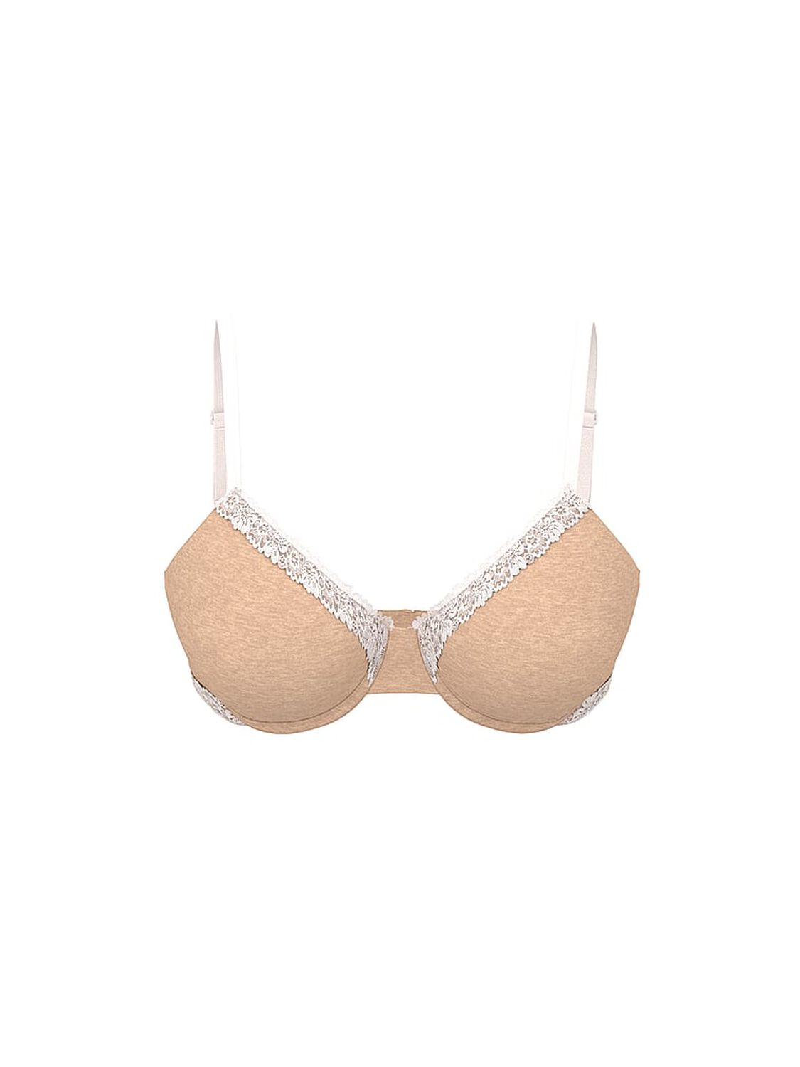 vs Pink Wear Everywhere Wear Everywhere Lightly Lined Full Coverage T-Shirt Bra Heather Praline 3 of 3 