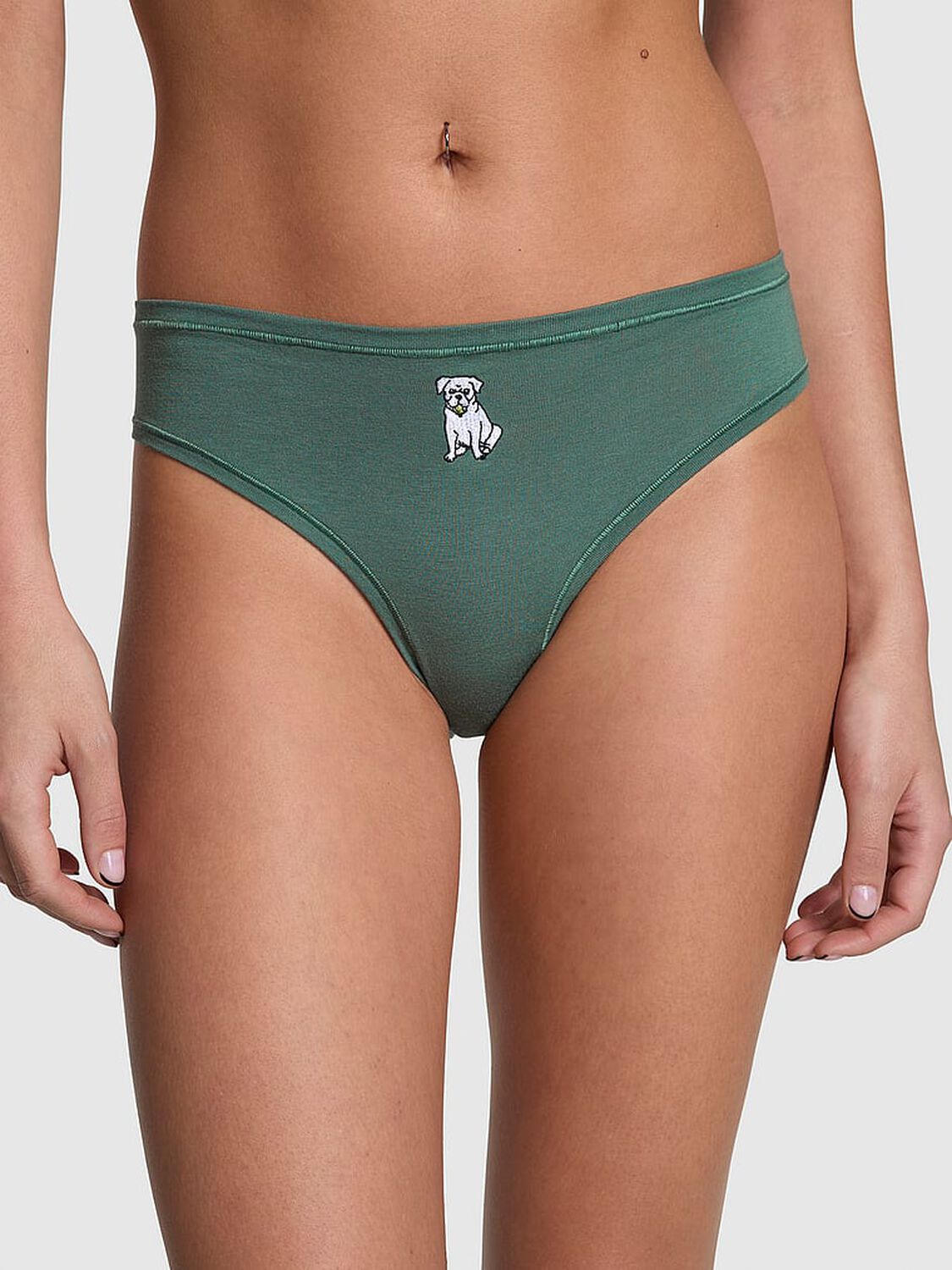 vs Pink Cotton Cheeky Panty Fresh Forest W Dog Graphic 1 of 3 