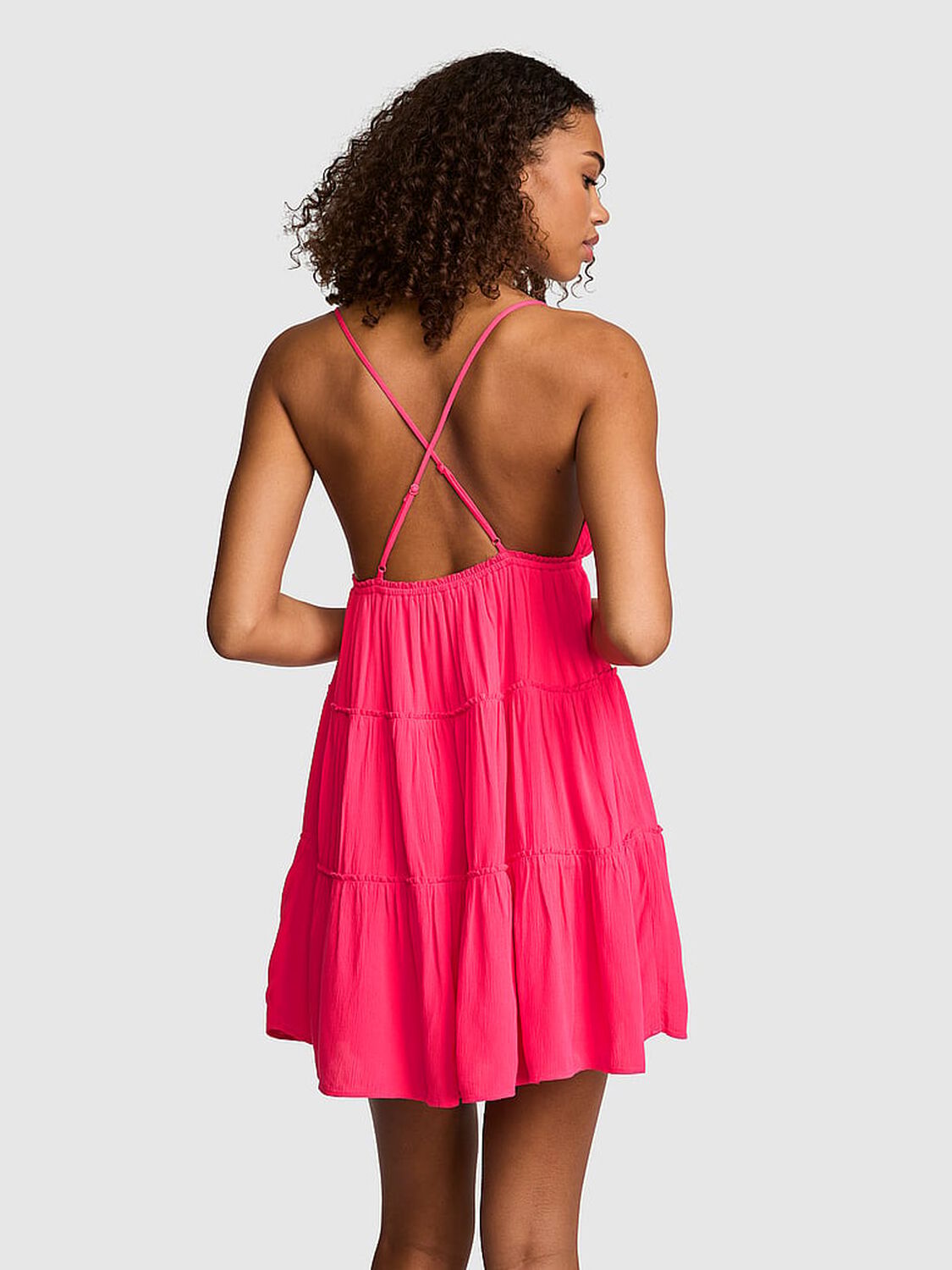 vs Pink Flirt Alert Tiered Mini Dress 2 of 3 