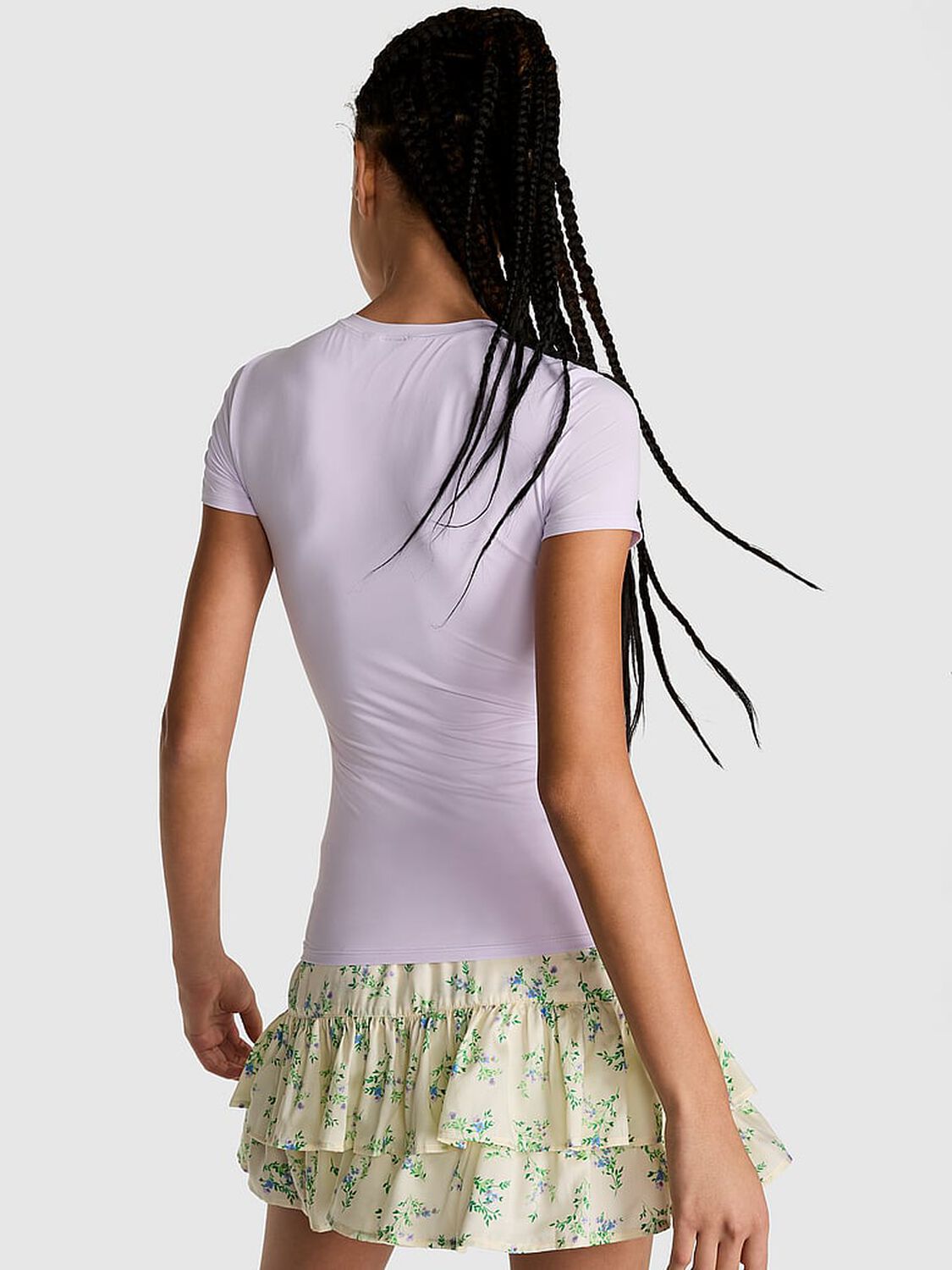 vs Pink Base Stretch Short-Sleeve Tee Purple Whisper 2 of 2 