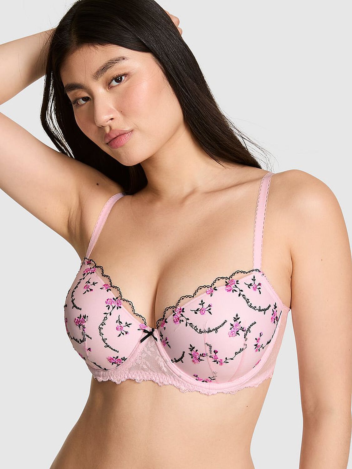 vs Pink PINK Wink&trade; Lightly Lined Balconette Bra Pink Tulip 1 of 3 