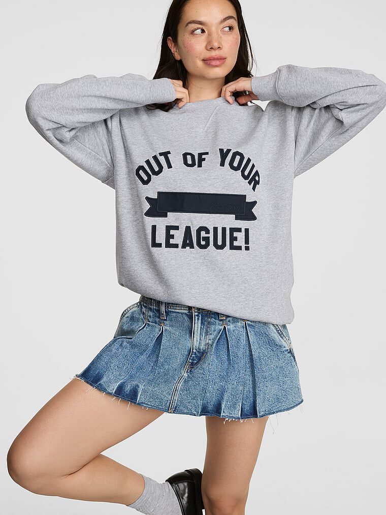 Campus Fleece™ Oversized Crew Sweatshirt Heather Grey L