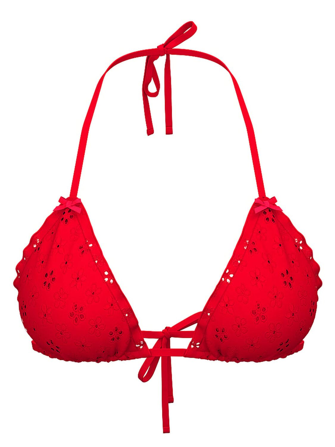 vs Pink By Frankies Bikinis Reign Eyelet Bikini Top Bandana Red 3 of 3 