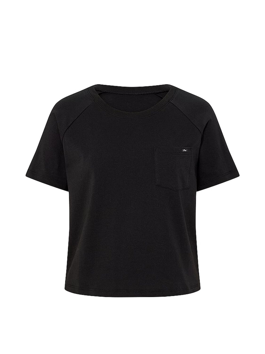 vs Pink Cotton Raglan Sleep Tee Black 3 of 3 