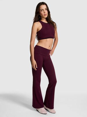 All-Day Cotton Foldover Flare Leggings