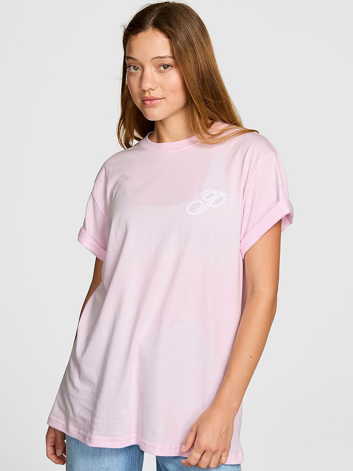 vs Pink Campus Cotton Tee Pink Tulip Pretty In Pink 1 of 3 