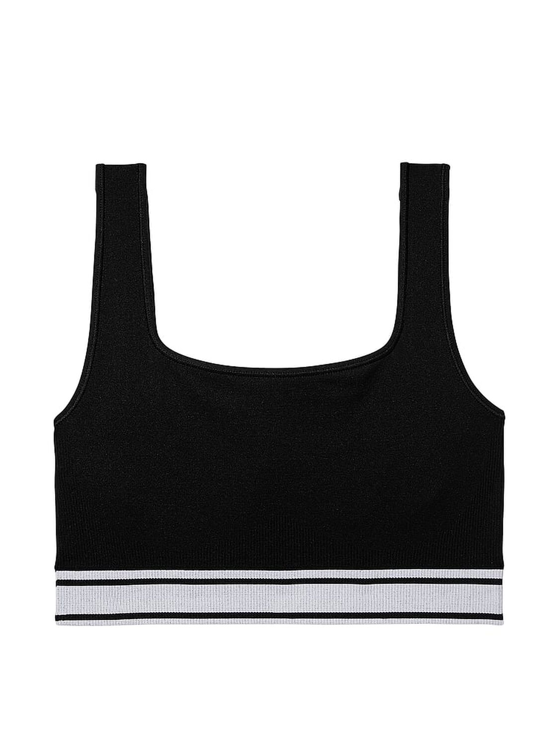 vs Pink PINK Flip It Seamless Reversible Sports Bra Pure Black 3 of 4 
