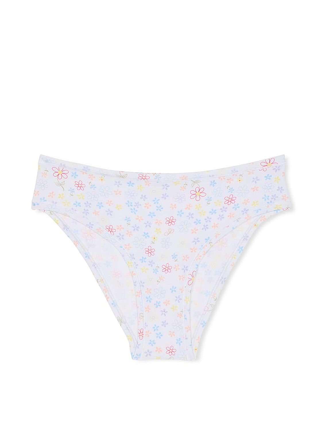 vs Pink Cotton Cheeky Panty White Floral Print 1 of 3 