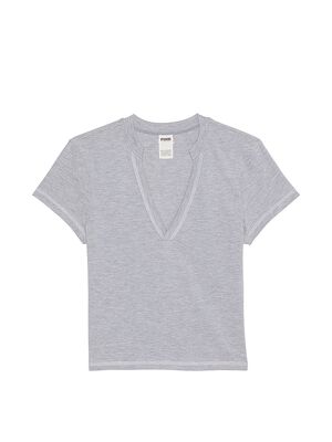 All-Day Cotton Plunge Cropped Top