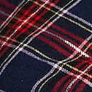 Flannel Sleep Dress, Noir Navy/ Bright Vermillion Plaid, swatch