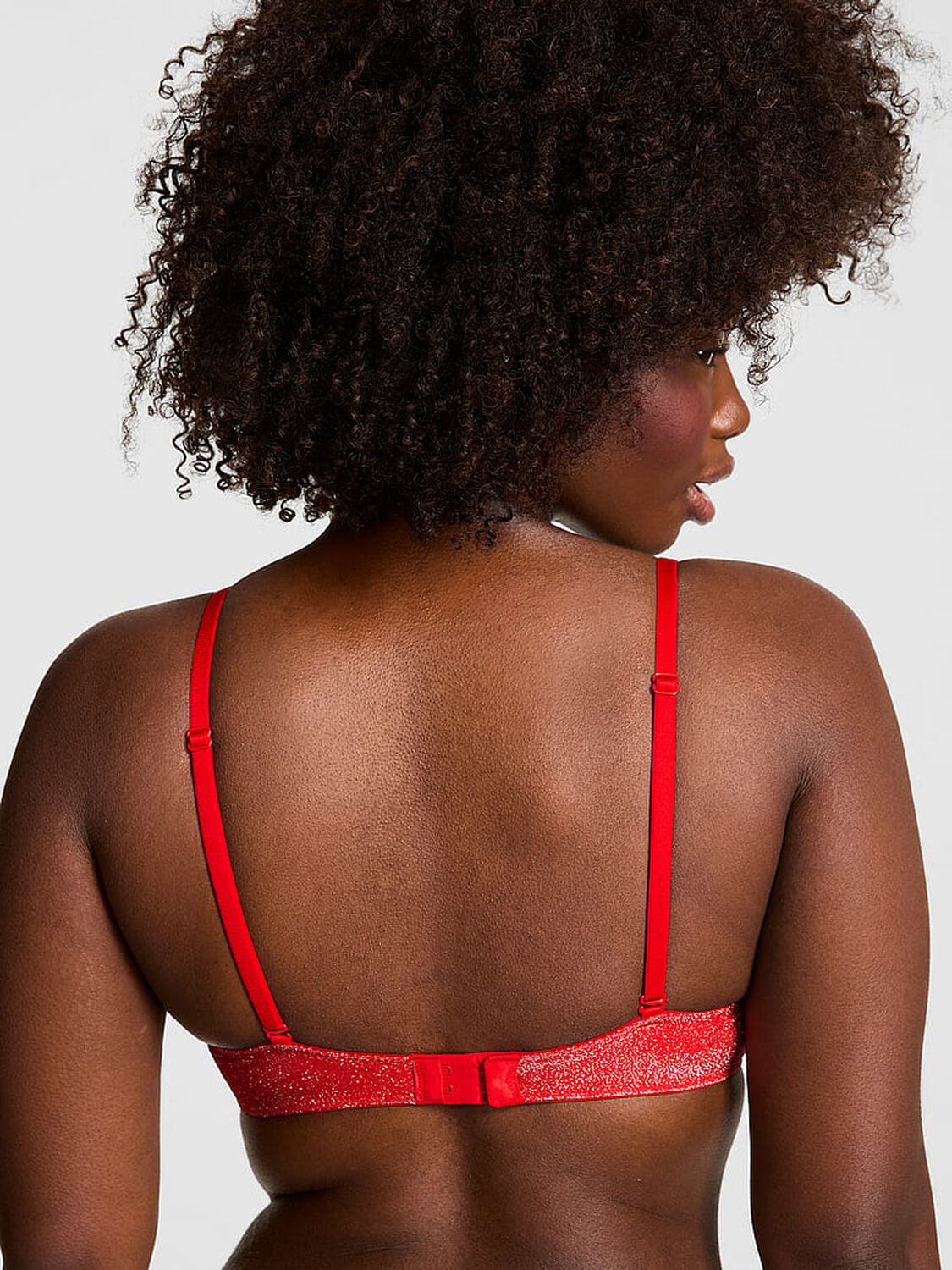 pink Pink Wear Everywhere Wear Everywhere Push-Up Wireless Bra Bright Vermillion 2 of 3 