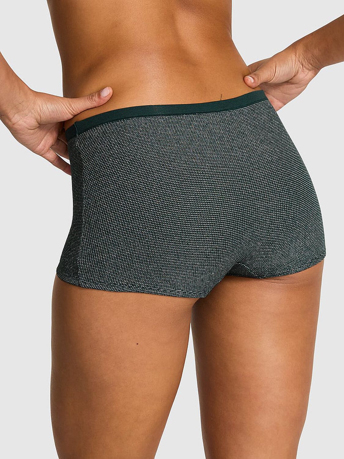 vs Pink Cotton Dorm Boyshort Panty Deep Forest 2 of 2 