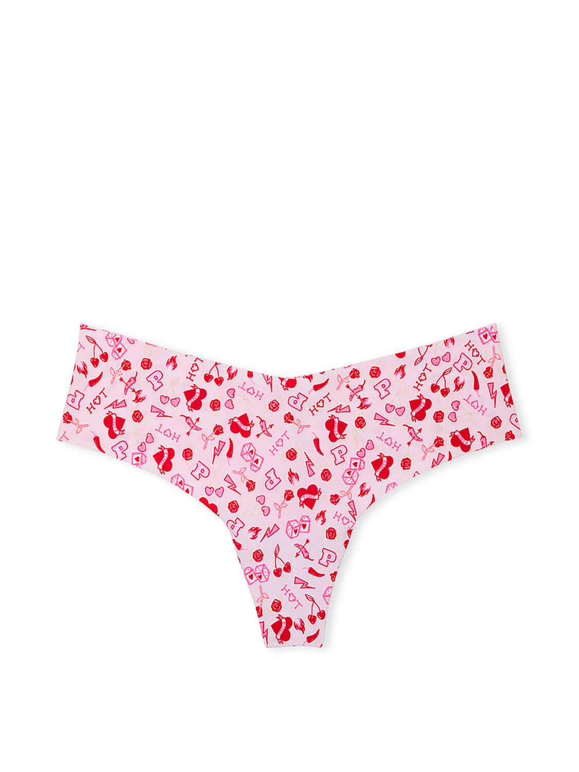 vs Pink No-Show Thong Panty Purple Whisper Spicy Print 3 of 3 