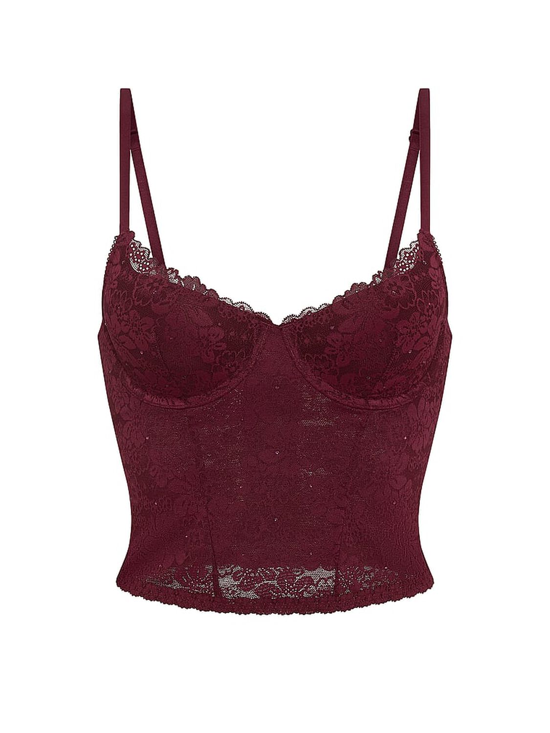 vs Pink PINK Wink&trade; Lightly Lined Scoop Corset Top Wild Rose 3 of 3 