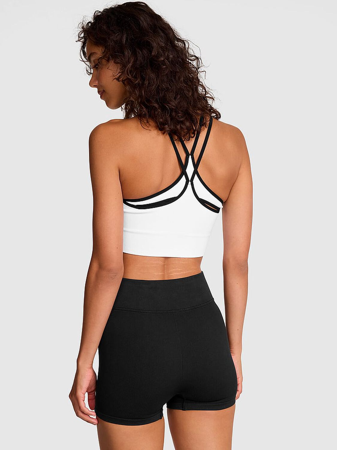 vs Pink Soft Seamless Bike Shorts Pure Black 2 of 3 